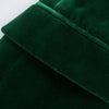 Women Dark Green Velvet Blazer Jacket Elegant Coat Female Slim Fit Office Lady Solid Long Sleeve Single Button Tops Fall Winter