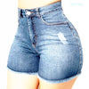 Women Denim Shorts with Ripped Slim Fit High Waist Skinny Stretch Short Jeans Sexy Style Cool Summer Clothing