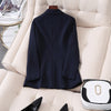 Women Double Breasted Long Casual Blazers Office Lady Small Suit Jacket Ladies Leisure Blazer Loose Coat Streetwear