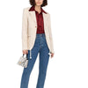 Women Drawstring Blazers Office Lady Jacket Autumn Casual Loose Outwear Single Button Long Sleeve Solid Blazer Coat 2022 New