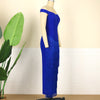 Women Dresses Blue Tassels Fringe Sexy Party Off Shoulder Sleevless Elegant Bodycon Long Cocktail Birthday Outfits Celebrate New