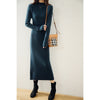 Women Dresses Plus-Longer Soft Warm Knitting-Dress 100% Pure Merino Wool Knitwears Ladies Winter 2022 5Colors Pullovers