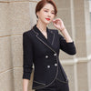 Women Elegant High End Jacket Long Sleeve Blazer Work Wear Keep Slim Office Lady Formal Coat Outwear Double Breasted