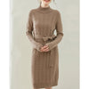 Women Elegant O Neck Sweater Autumn Winter Knit Dress Long Sleeve Jumper Sashes Oversize Dresses Loose Robe Pull Vestidos