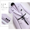 Women Elegant Purple Casual Blazer Spring Autumn 2023 Korean High-End Suit Coat with Belt Office Lady Work Jacket New