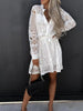 Women Elegant Solid Turn-down Collar Shirts Dress Lady Single-Breasted Mini Dress Spring Summer Long Sleeve Party Dress