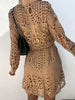Women Elegant Solid Turn-down Collar Shirts Dress Lady Single-Breasted Mini Dress Spring Summer Long Sleeve Party Dress