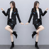 Women Embroidery Blazer Set Spring Autumn Elegant Office Lady Single Button Suit Jacket Short Wrap Skirts 2 Piece Set
