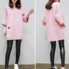 Women Fake Two Pieces Sweatershirt Winter Autumn Thick Tops Loose Pullover Plus Size TS95