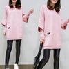 Women Fake Two Pieces Sweatershirt Winter Autumn Thick Tops Loose Pullover Plus Size TS95