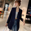 Women Fall Blazers Warm Long Coat Plus Size Female Slim Fits Lapel Elegant Overcoat Autumn Spring Office Outerwear Manteau Femme