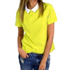 Women Fashion Casual Blouse Short Sleeve Loose Summer Chiffon Shirt Tops Shirt Blouse Lady