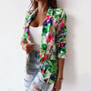 Women Casual Multicolor Printed Suit And Long Trousers Temperament Lapel Pant Suit Jackets