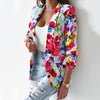 Women Casual Multicolor Printed Suit And Long Trousers Temperament Lapel Pant Suit Jackets