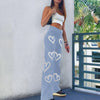 Women Hight Waist Casual Long Pants 90s Love Graffiti Print Vintage Straight Leg Flare Trousers Loose Streetwear Jeans