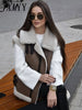 Women Patchwork Sleeveless Vest Waistcoat Loose Thicken Lapel Jacket Coat 2023 Autumn Chic Tops Commuter Outwear Street