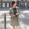 Women Plaid Skirt Suits Double Breasted Jacket Blazer & High Waist Mini Skirt Casual Female 2 Pieces Set