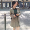 Women Plaid Skirt Suits Double Breasted Jacket Blazer & High Waist Mini Skirt Casual Female 2 Pieces Set