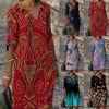 Women  Plus Size Floral Printed Half Sleeved Sexy V-Neck Knee-Length Dress Casual Daily Streetwear Summer Vocation Dress