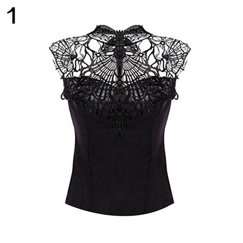 Women Fashion Sleeveless Hollow Lace Vest Tank Top Halter Backless Casual Camisole