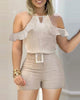 Women Sleeveless Plain Crop Top Sexy High Waist Skinny Bodycon Long Trousers Two Pieces Suit Flare Pants Set With Belt