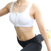 Women Fitness Crop Top Stretch Workout Tanks Seamless Vest Bra Zipper Cotton Bra