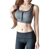 Women Fitness Crop Top Stretch Workout Tanks Seamless Vest Bra Zipper Cotton Bra