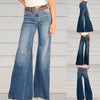 Women Flare Jeans Mid Waist Ladies Solid Color Jean Female Stretch Slim Bell Pants Length Jeans 202 Skinny Ropa De Mujer