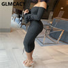 Women Flare Sleeve Off Shoulder Bodycon Dress