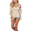 Women Floral Chiffon Blouses  Loose Shawl Kimono Cardigans Tops Boho Open Stitch Cardigan Shirts Beach Wear Blouse Summer