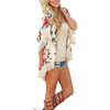 Women Floral Chiffon Blouses  Loose Shawl Kimono Cardigans Tops Boho Open Stitch Cardigan Shirts Beach Wear Blouse Summer