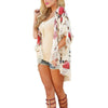Women Floral Chiffon Blouses  Loose Shawl Kimono Cardigans Tops Boho Open Stitch Cardigan Shirts Beach Wear Blouse Summer