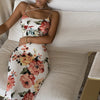 Women Floral Print Midi Dress 2022 Summer Spaghetti Strap Sexy Sleeveless Bodycon Pencil Dress Evening Party Elegant Dresses