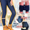 Women Girls Thermals Fleece Denim Leggings Warm Slim Stretch Trousers Pants Jeans Fashionable Warm-B5