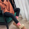 Women Girls Thermals Fleece Denim Leggings Warm Slim Stretch Trousers Pants Jeans Fashionable Warm-B5