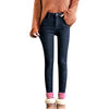 Women Girls Thermals Fleece Denim Leggings Warm Slim Stretch Trousers Pants Jeans Fashionable Warm-B5