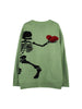 Women Gothic Punk Skull Pattern Oversized Sweater Harajuku Loose Pullover Emo Long Sleeve Female Streetwear Y2K 90s Knit Sweater