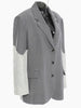 Women Gray Knitting Big Size Casual Blazer Lapel Long Sleeve Loose Fit Jacket Tide Spring Autumn 2023 M836