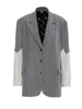 Women Gray Knitting Big Size Casual Blazer Lapel Long Sleeve Loose Fit Jacket Tide Spring Autumn 2023 M836