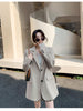 Women Gray Oversized Blazer Lapel Long Sleeve Loose Fit  Jacket Tide Spring Autumn 2023 High-quality Temperament Y2k
