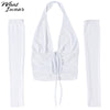 Women Halter Sexy Camisole Crop Tops With Sleeves Tank Top Strapless Femme See through Mesh Party Club Basic Stretchy