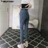 Women High Waist Elastic Skinny Denim Pencil Pants Mom Jeans Camisa Feminina Ladies Slim Casual Cropped pants Female Streetwear