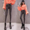 Women High Waist Elastic Skinny Denim Pencil Pants Mom Jeans Camisa Feminina Ladies Slim Casual Cropped pants Female Streetwear