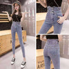 Women High Waist Elastic Skinny Denim Pencil Pants Mom Jeans Camisa Feminina Ladies Slim Casual Cropped pants Female Streetwear