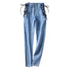 Women High Waist Jeans Woman Sexy Black Blue Elastic Skinny Pencil Pants Female Multi-size Zipper Wash Denim Trousers Girl