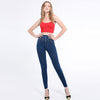 Women High Waist Sexy Leggings 2022 Autumn Mock Pocket Jeggings High Elastic Elegant Jeans Ladies Denim Skinny Slim legins