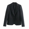 Women High-quality Blazer Jacket 2022 One-button Suit Jacket Pure Color All-match Casual Temperament Elegant Female Clothes
