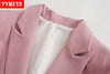 Women High-quality Blazer Jacket 2022 One-button Suit Jacket Pure Color All-match Casual Temperament Elegant Female Clothes