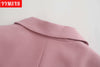 Women High-quality Blazer Jacket 2022 One-button Suit Jacket Pure Color All-match Casual Temperament Elegant Female Clothes