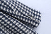 Women Houndstooth Loose Tweed Blazers 2022 Spring-Autumn Ladies Elegant Patchwork Plaid Jackets Casual Female Chic Tops